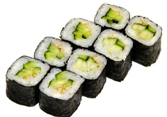Мини роллы с огурцом